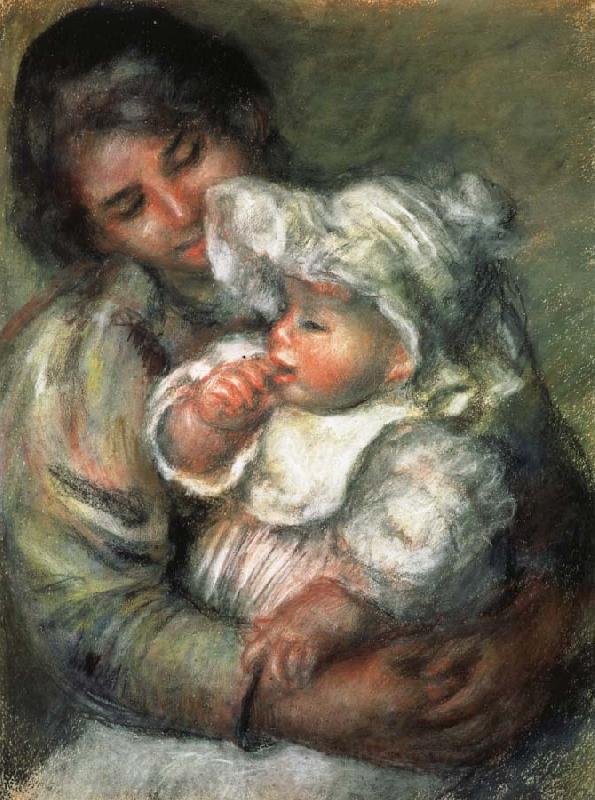 Pierre Renoir The Child with its Nurse Norge oil painting art
